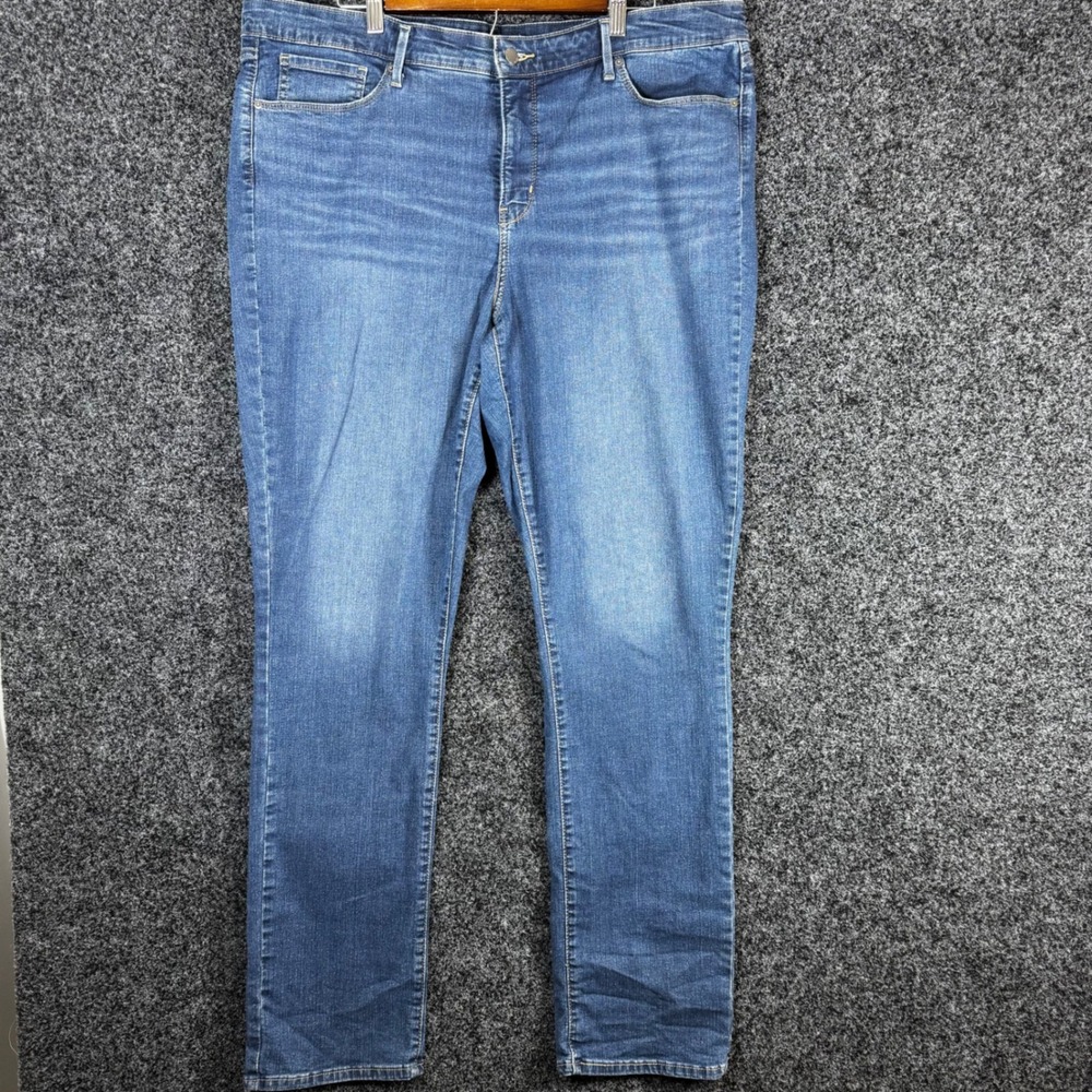 Signature Levi Strauss Totally Shaping Straight Jeans Blue 20L W35 L34 Womens